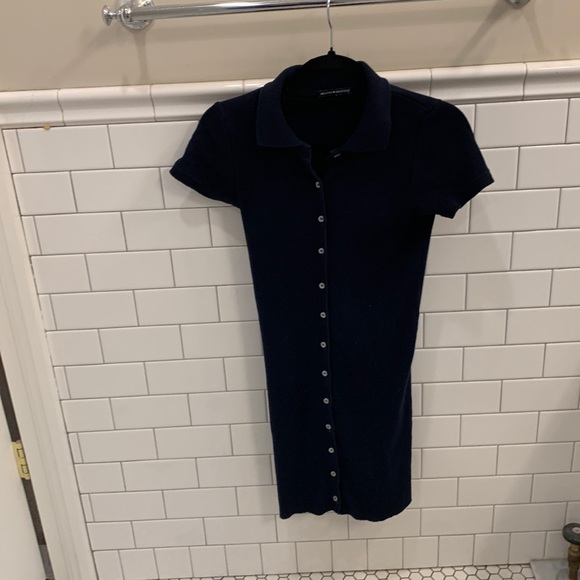 Brandy Melville Dresses Brandy Melville Buttonup Shirt Dress Navy